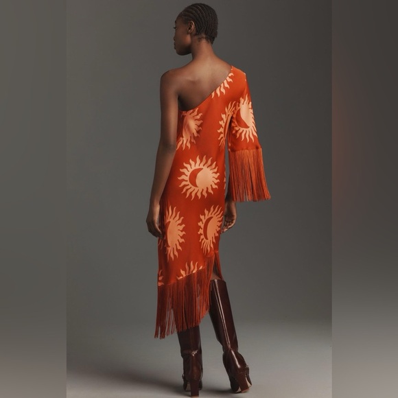 Farm Rio x Anthropologie One-Shoulder A-Line Fringe Mini Dress - Picture 3 of 10